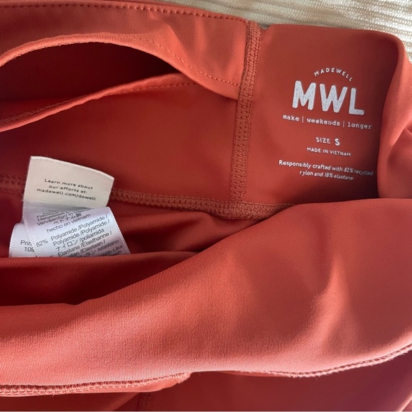 Madewell MWL Perfect High Rise Leggings Women's Rust size Small - Picture 10 of 14